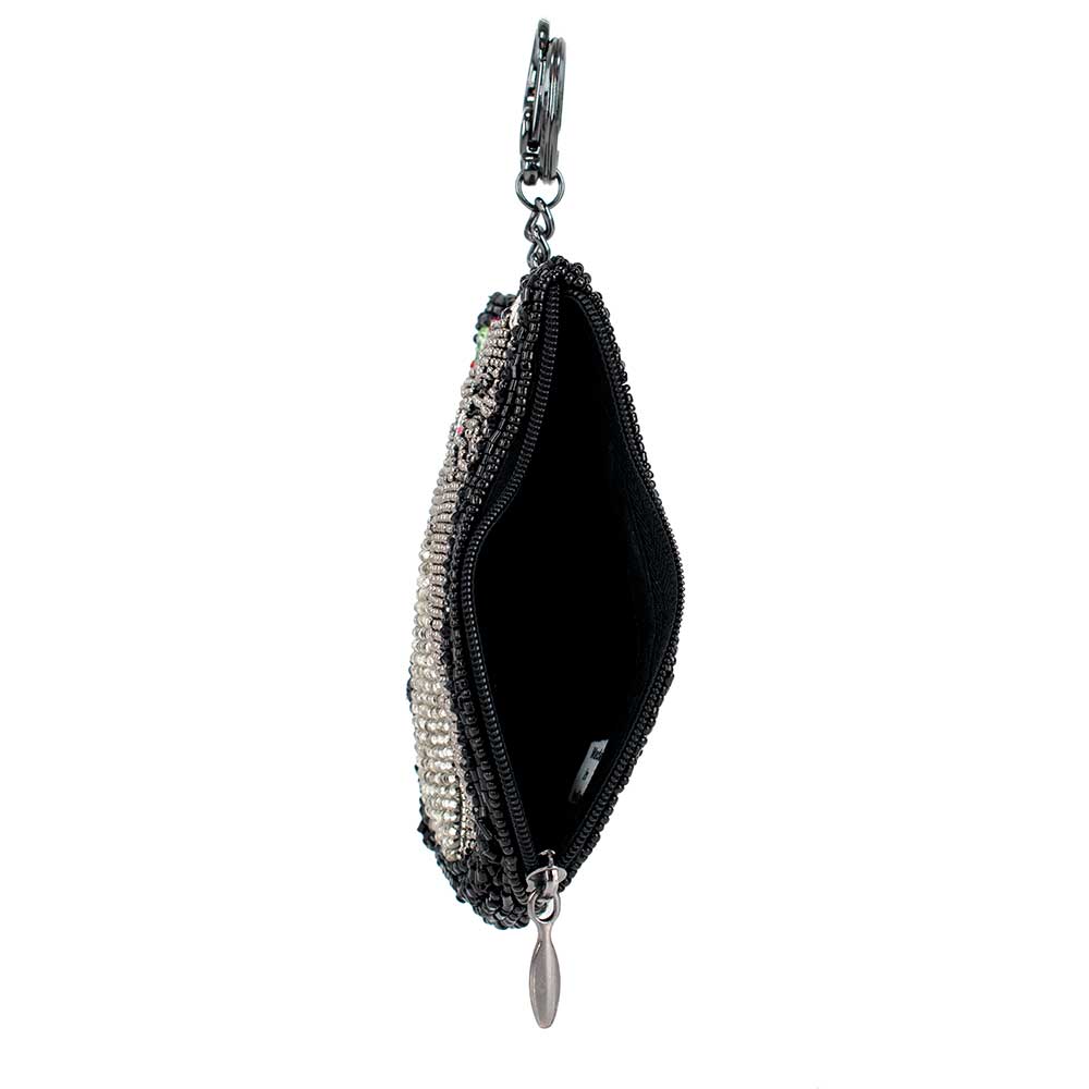 Mary Frances Accessories - Pounce Beaded Cat Coin Purse Key Fob