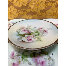 Load image into Gallery viewer, Set of 4 Vintage Bavaria Porcelain 6” Pink Rose Design Plates
