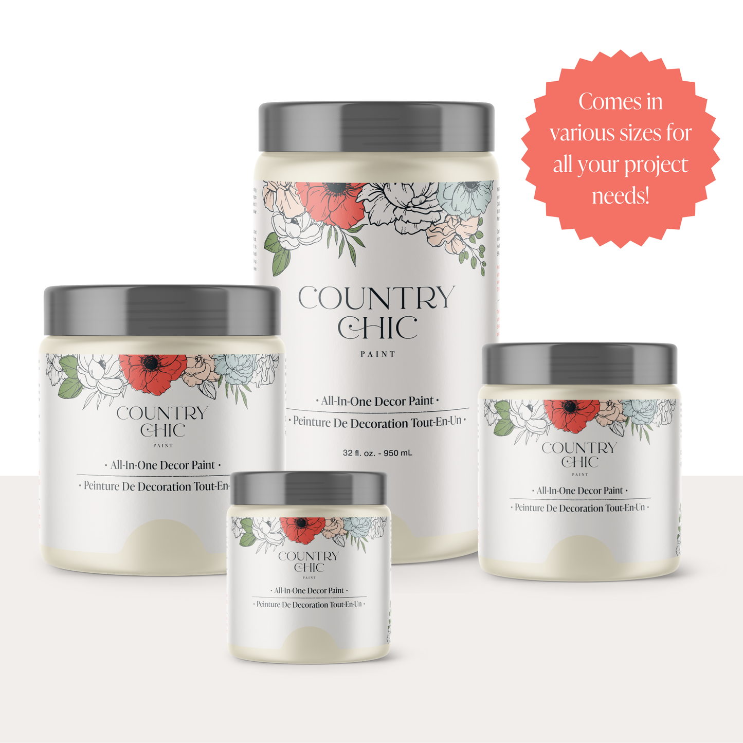Country Chic Paint - Liquorice - Chalk Style Paint for Furniture & Home Decor: Small project jar (4 oz)