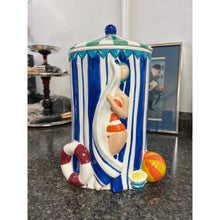 Load image into Gallery viewer, Enesco Daniel Dela Cruz Beach Cabana Cookie Jar

