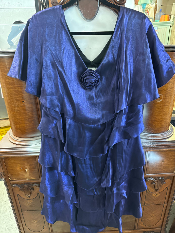 Patra Shiny Purple Evening Party Dress Size 16