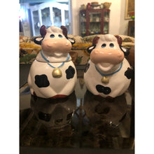Load image into Gallery viewer, Hershey’s Cow Ceramic cream and Sugar Dishes
