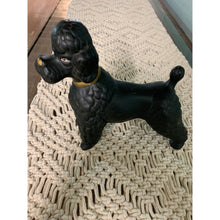 Load image into Gallery viewer, Vintage Matte Black Poodle gold Collar
