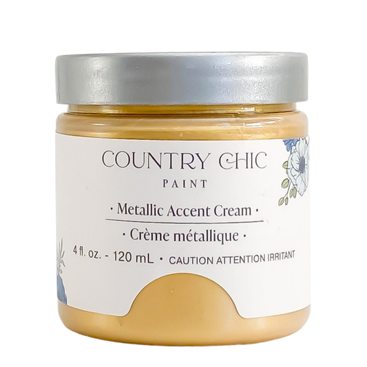 Country Chic Paint - Pocket Watch Metallic Cream - 4 oz