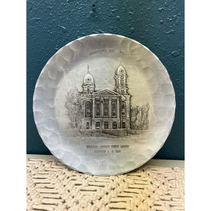 Hand Crafted Wendell August Forge Venango County Court House Collector Plate