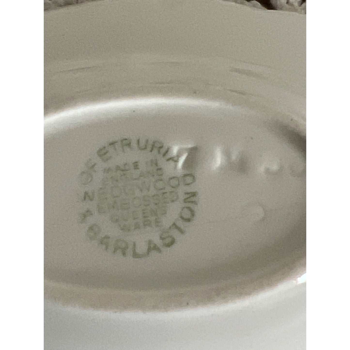 Of Etruria & Barlaston Wedgwood Embossed Queensware Small Oval Dish