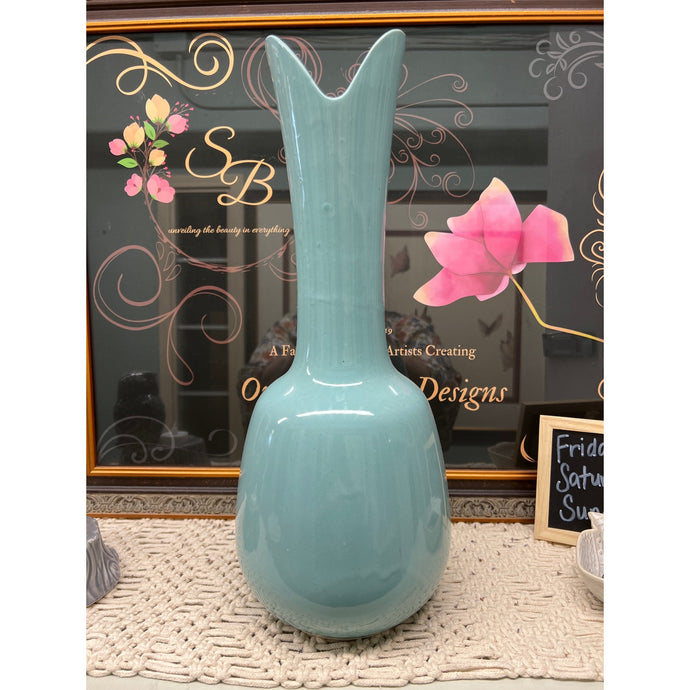 Brush McCoy #171 Teal Glazed Tall Vase