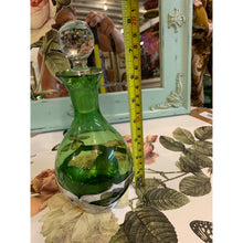 Load image into Gallery viewer, 1940s Farber Bros Green Khrome Kraft Drink Set, Art Deco Decanter and 6 Cordial Glasses
