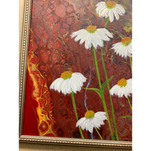 Load image into Gallery viewer, Daisies Resin Acrylic Pour 16x20 Wall Art by Kimberly Boltemiller
