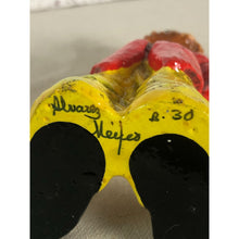 Load image into Gallery viewer, Antique Signed Paper Mache Sculptured Clown with Drum Alvarez Mexico B-30 5&quot;
