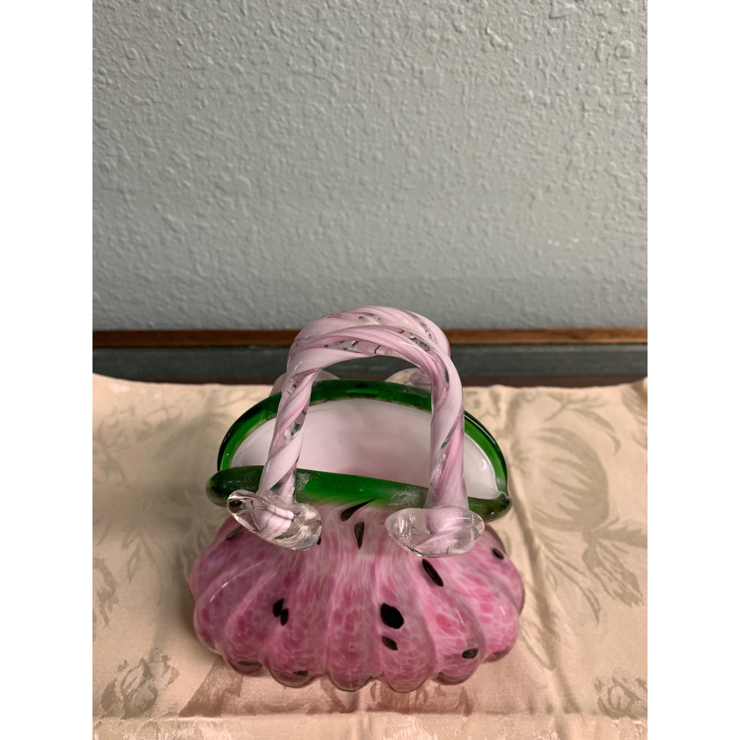 Vintage Italian glass Art watermelon purse