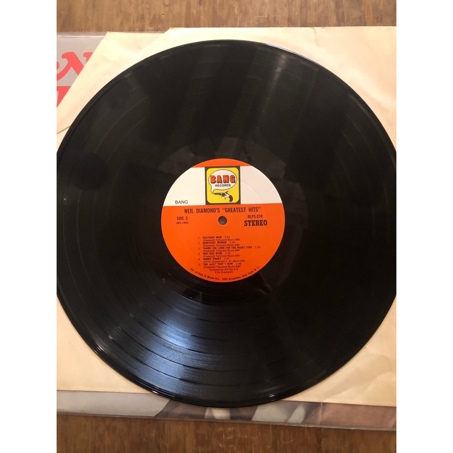 1968 Bang Records Neil Diamond - Neil Diamond's Greatest Hits Record Album Vinyl