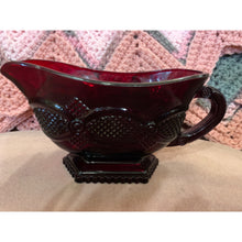 Load image into Gallery viewer, 1876 Ruby Red Cape Cod Avon Gravy Boat
