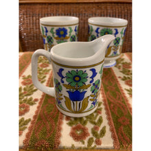 Load image into Gallery viewer, 1970s Dutch Tulip Pedestal Teacups (2) and creamer

