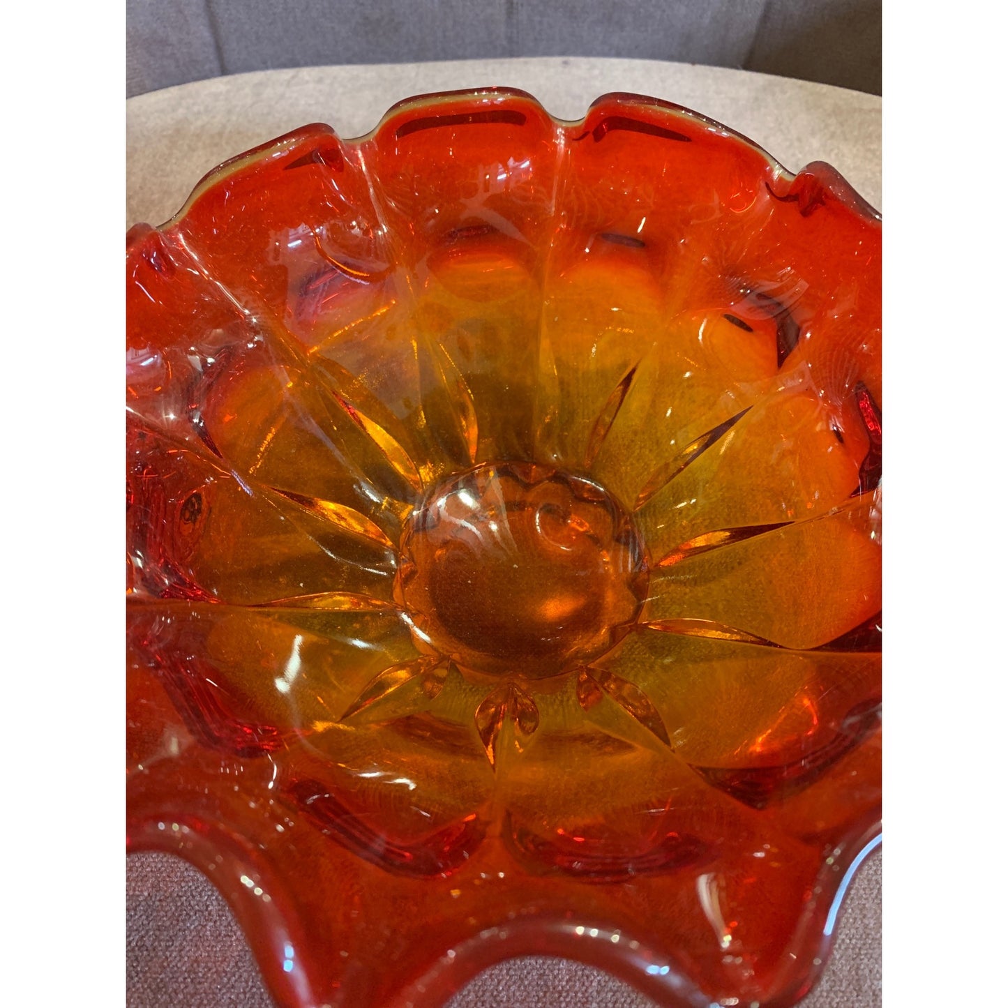 Fenton Amberina Glass Basket