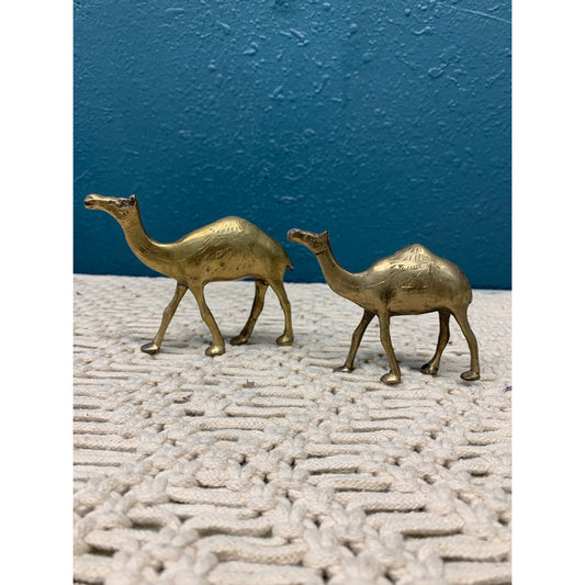 Vintage Brass Camels Set of 2