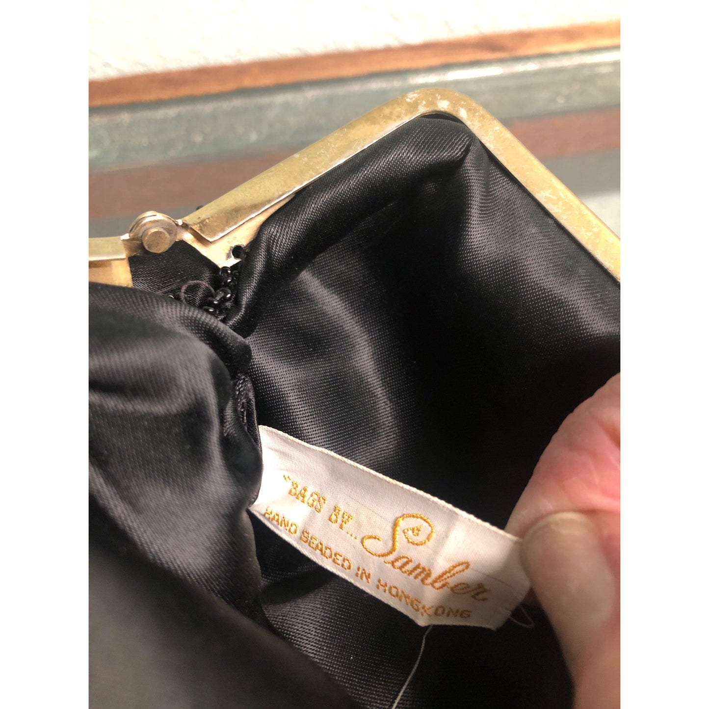 Black Beaded Evening Bag