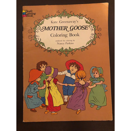 1972 Mint Kate Greenaway's Mother Goose Coloring Book by Dover