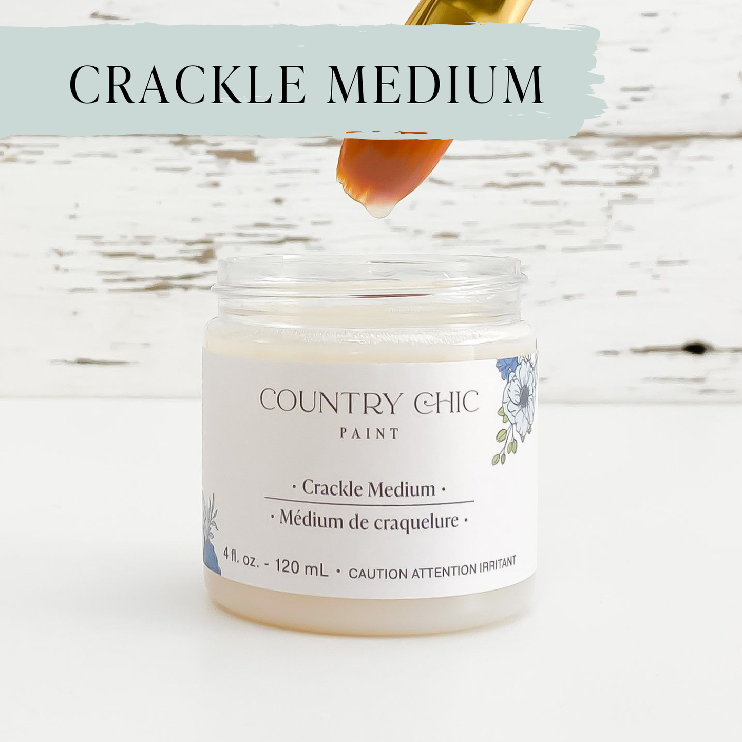 Country Chic Paint - Crackle Medium - Instant Crackle Paint Effect, 4oz