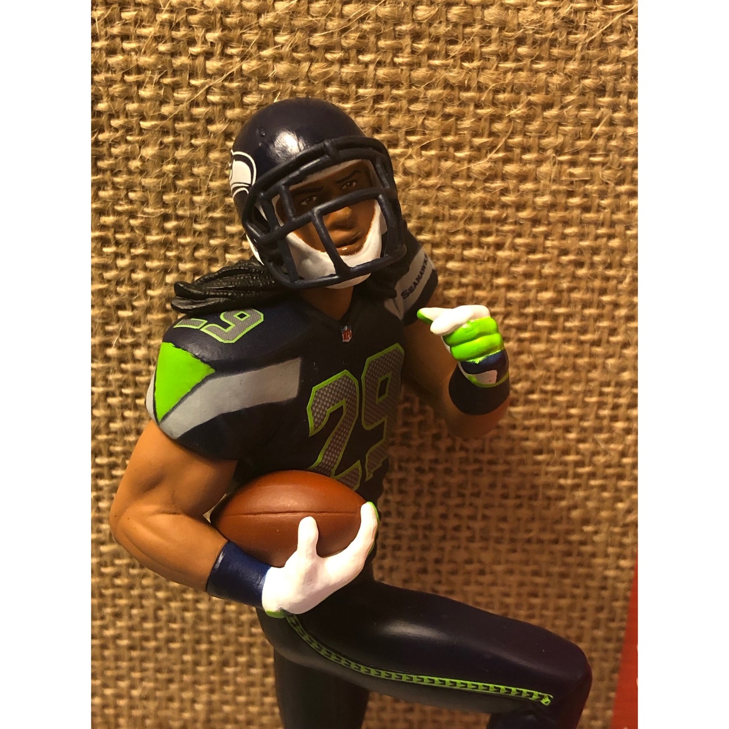2014 EARL THOMAS SEATTLE SEAHAWKS Hallmark Keepsake Ornament NFL Football In Box