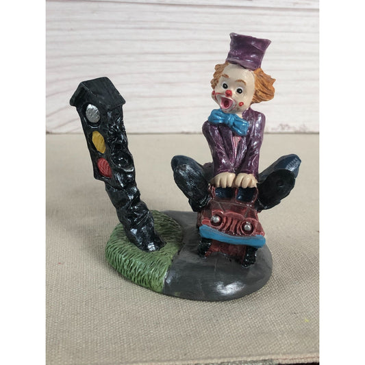 Vintage Clown Sitting on Truck with Talking Stoplight Figurine