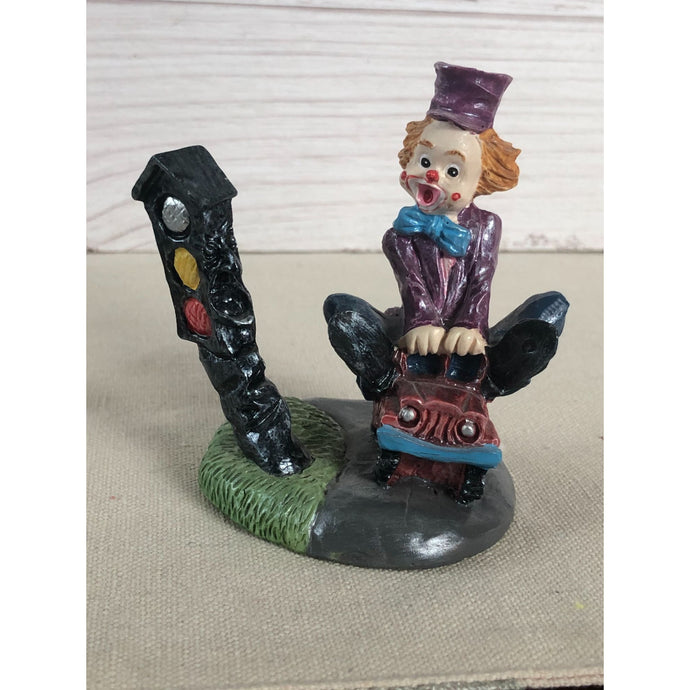 Vintage Clown Sitting on Truck with Talking Stoplight Figurine