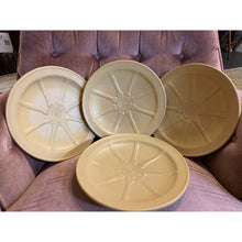 Load image into Gallery viewer, 1960s Frankoma 4pc Desert Sand Wagon Wheel Dinner Plates
