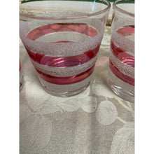 Load image into Gallery viewer, Vintage Glass Striped Juice Glasses(4)
