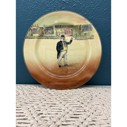 1910s Royal Doulton Dickens-Ware D5175 Series Dinner Plate Capn Cuttle 10.5"