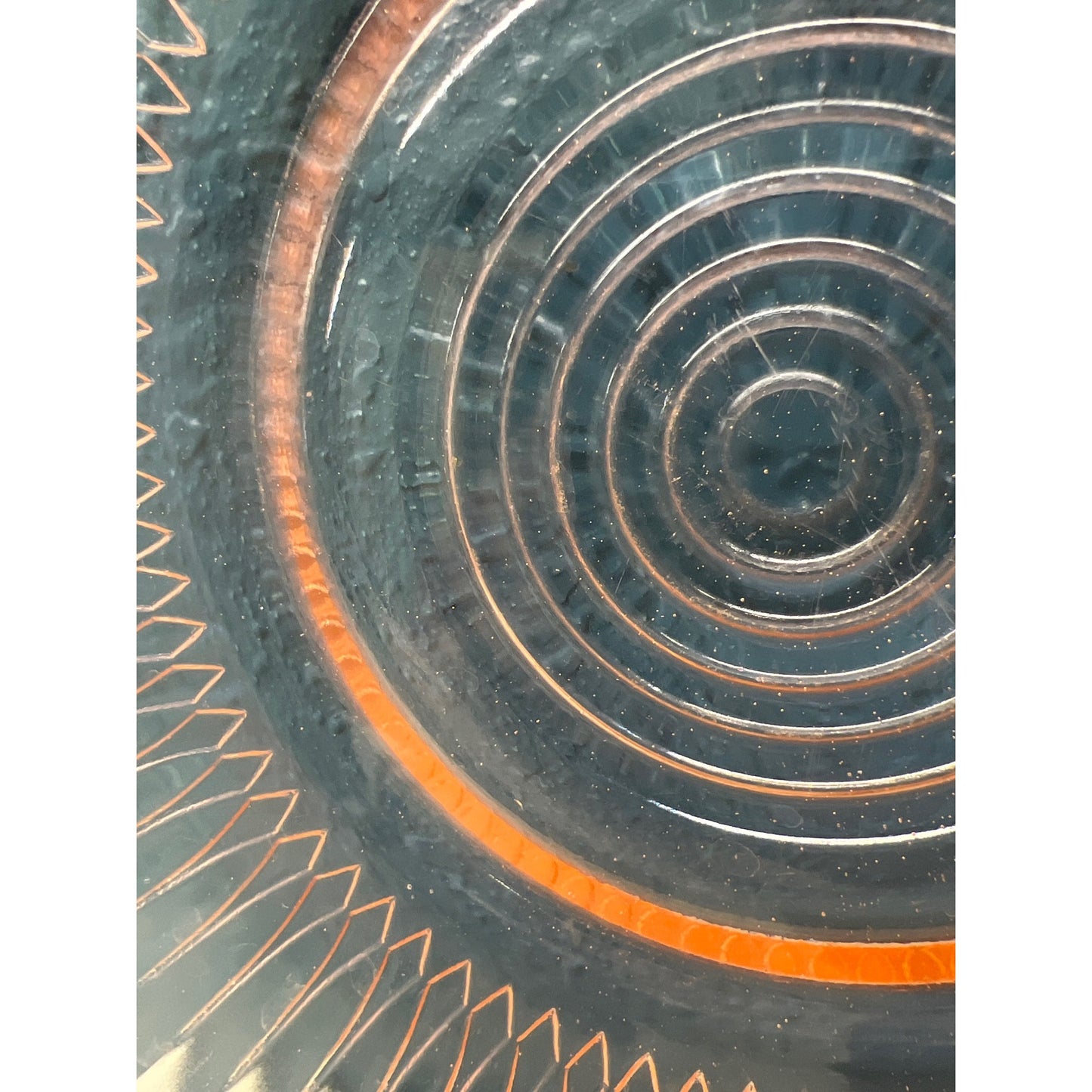 Pink Ribbed Depression Glass Dinner Plate