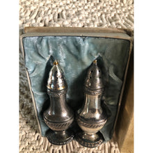 Load image into Gallery viewer, Vintage Poole Silver Co. 547 Silver Plated Salt and Pepper Shakers in Original Box, Art Deco Salt and Pepper Shakers
