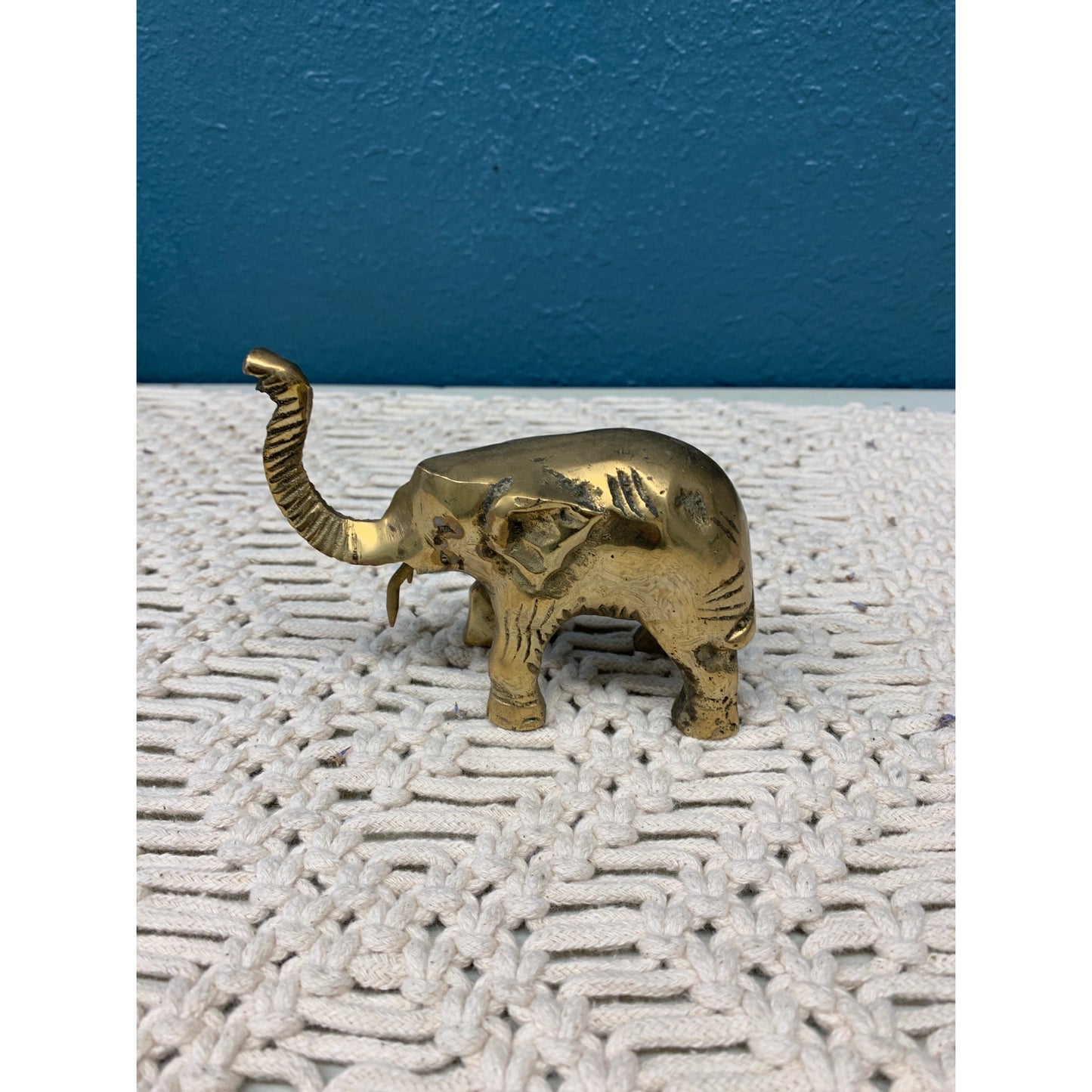 Small Solid Brass Elephant