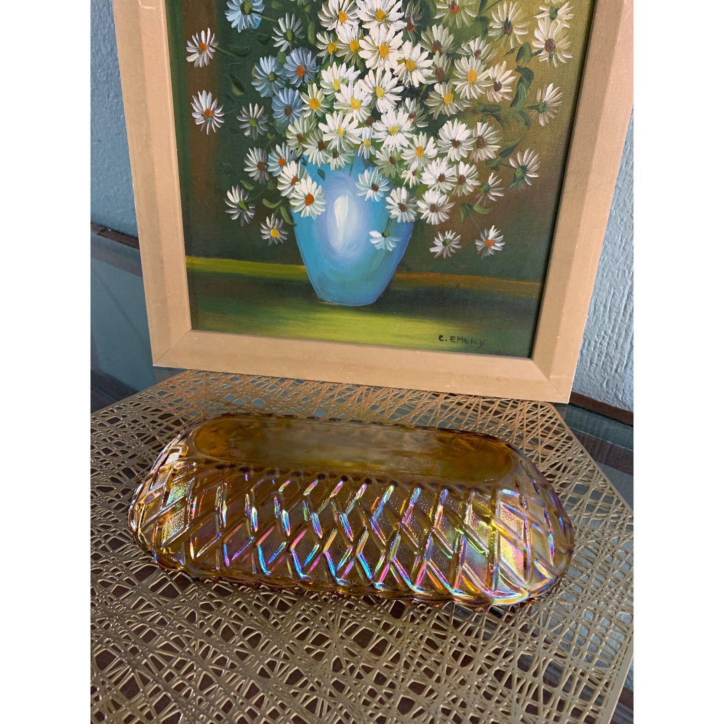 Indiana Carnival Glass Celery Dish