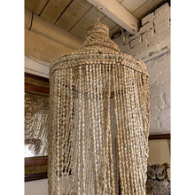 Load image into Gallery viewer, Large  Vintage Bohemian White Hanging Seashell Chandelier  Lampshade Pendant
