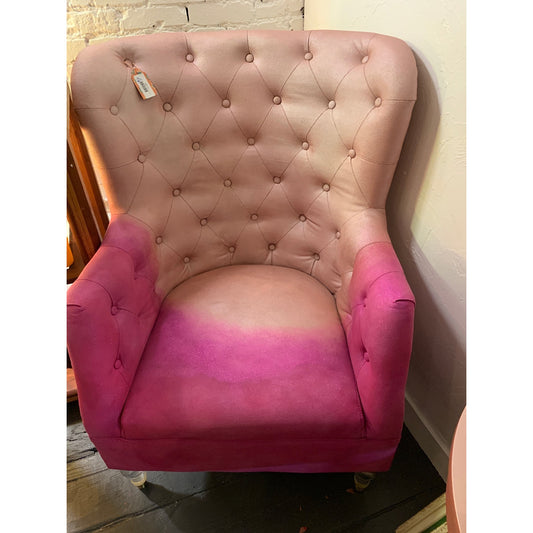 Pretty in Pink WingBack Chair with Acrylic Legs