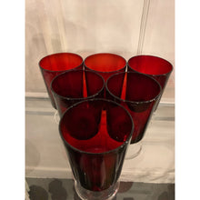 Load image into Gallery viewer, Ruby Red Luminarc Cavalier Glasses (6)
