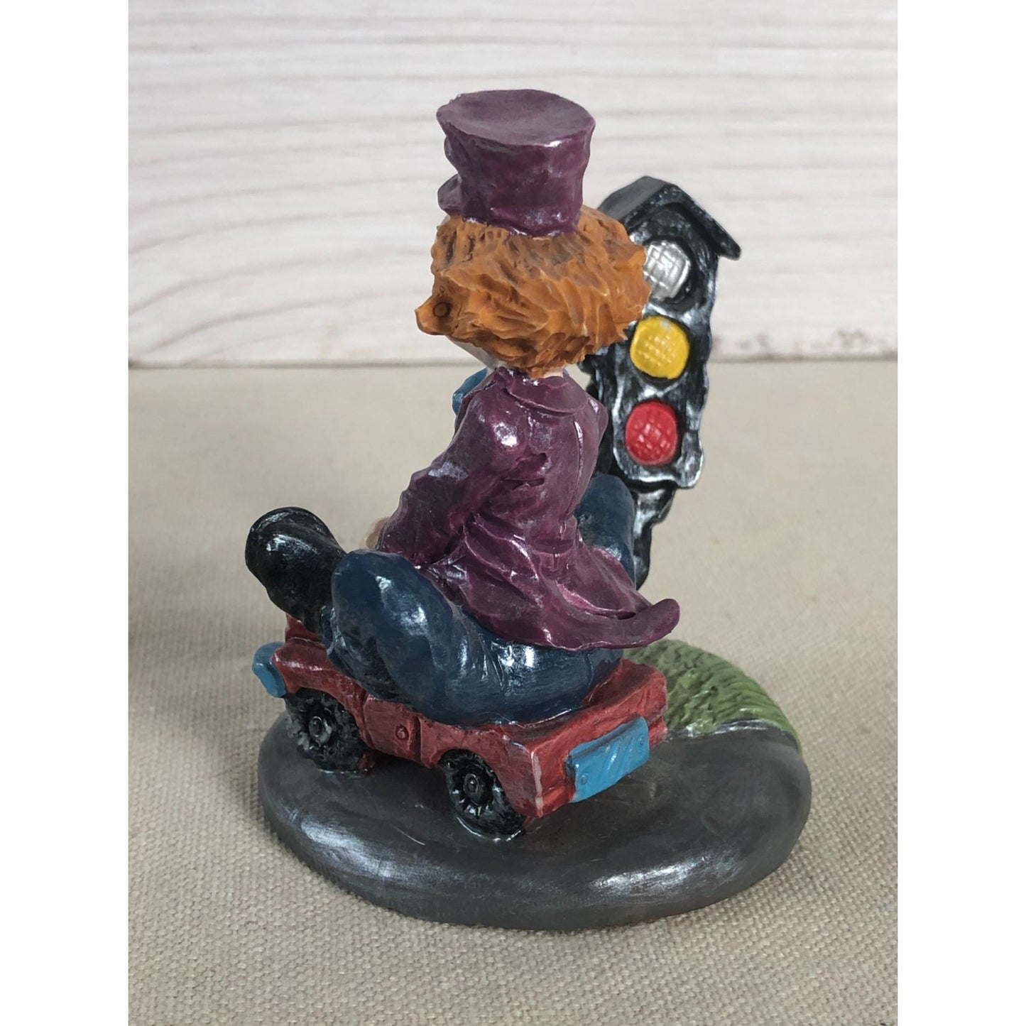 Vintage Clown Sitting on Truck with Talking Stoplight Figurine
