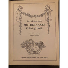 Load image into Gallery viewer, 1972 Mint Kate Greenaway&#39;s Mother Goose Coloring Book by Dover
