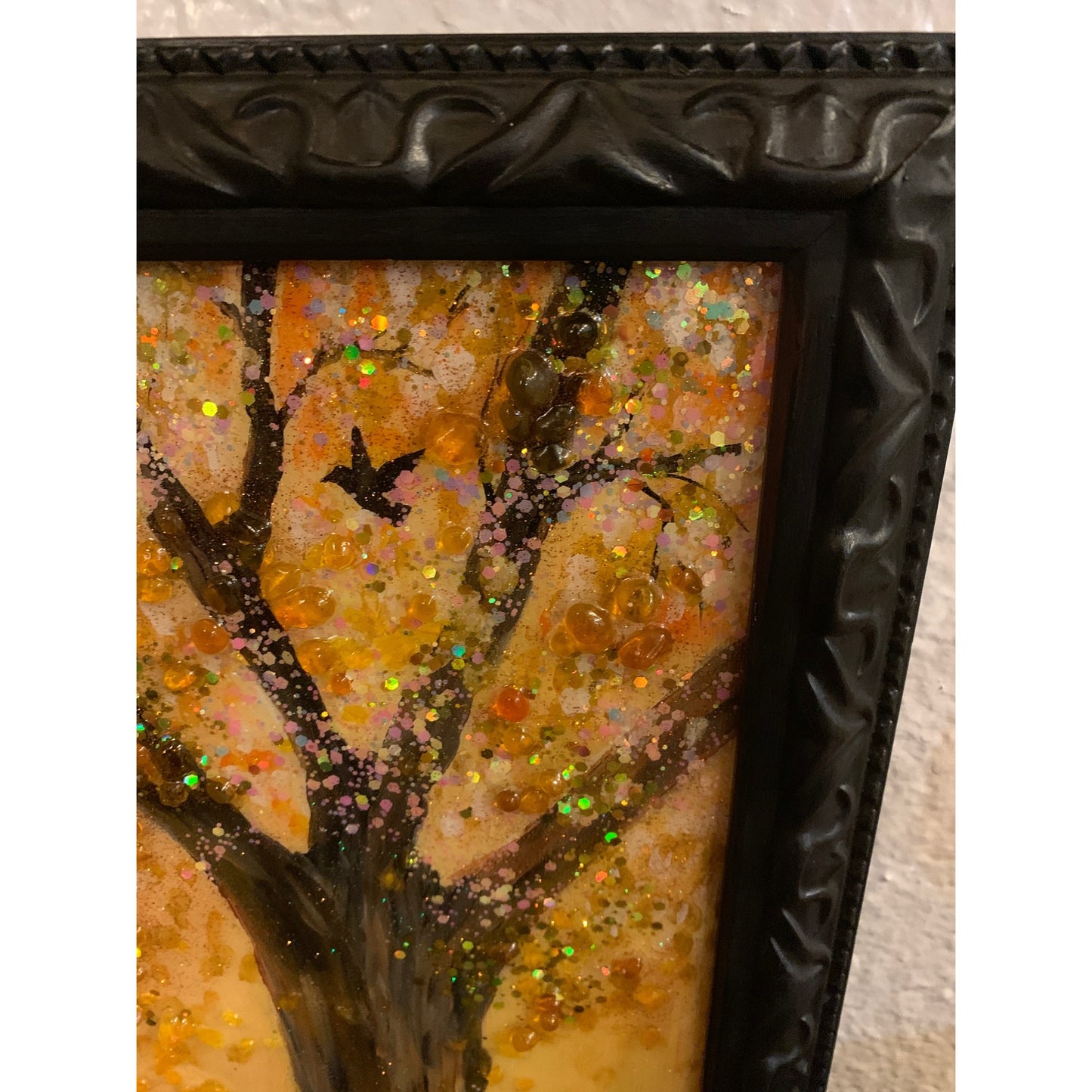Gold Tree Resin and Glass Art by Kimberly Bottemiller 18” 1/4” X 14” 1/4