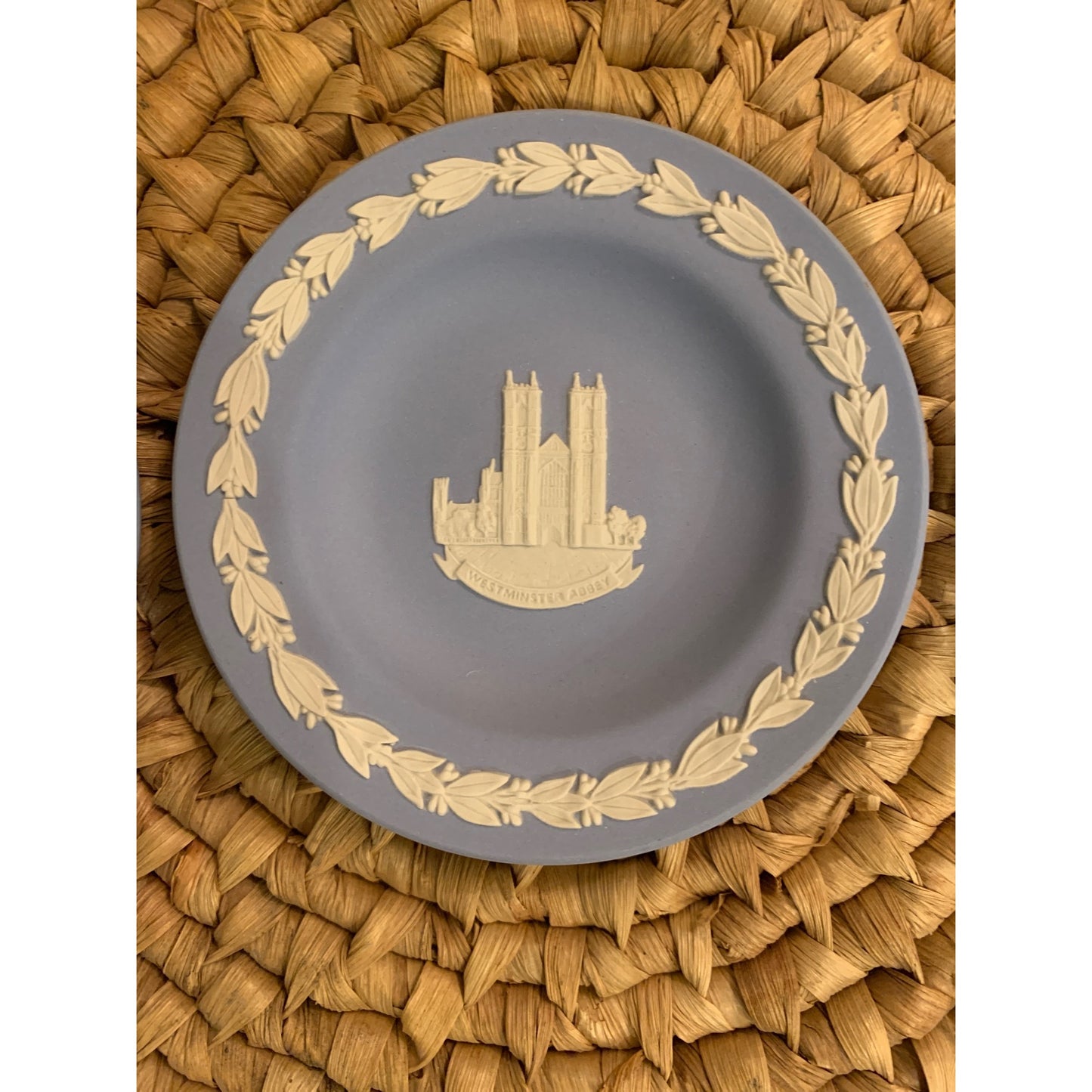 1950s Wedgwood Blue Jasper Mini Golf Couple Plates Set of 3