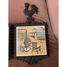 Load image into Gallery viewer, Vintage Home Designs Industry Cast Iron Tile Trivets (set of 3)
