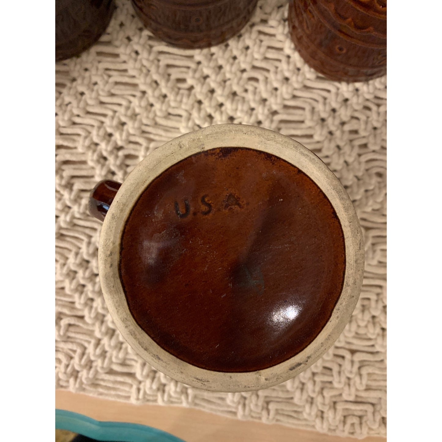 60s Mar Crest Stoneware Steins and Creamer 8pcs