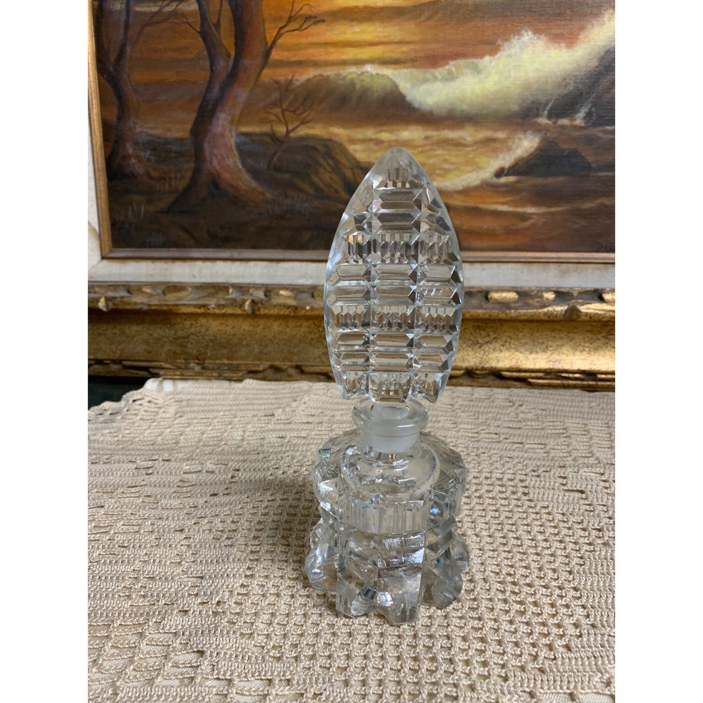 Imperial glass 1940 geometric glass perfume bottle