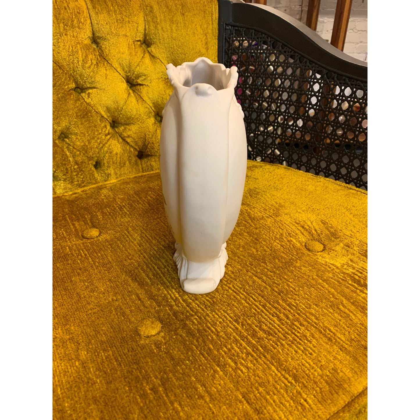 American Bisque Porcelain Heart Vase