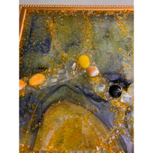 Load image into Gallery viewer, Yellow Resin Abstract Art 16x20 by Kimberly Boltemiller
