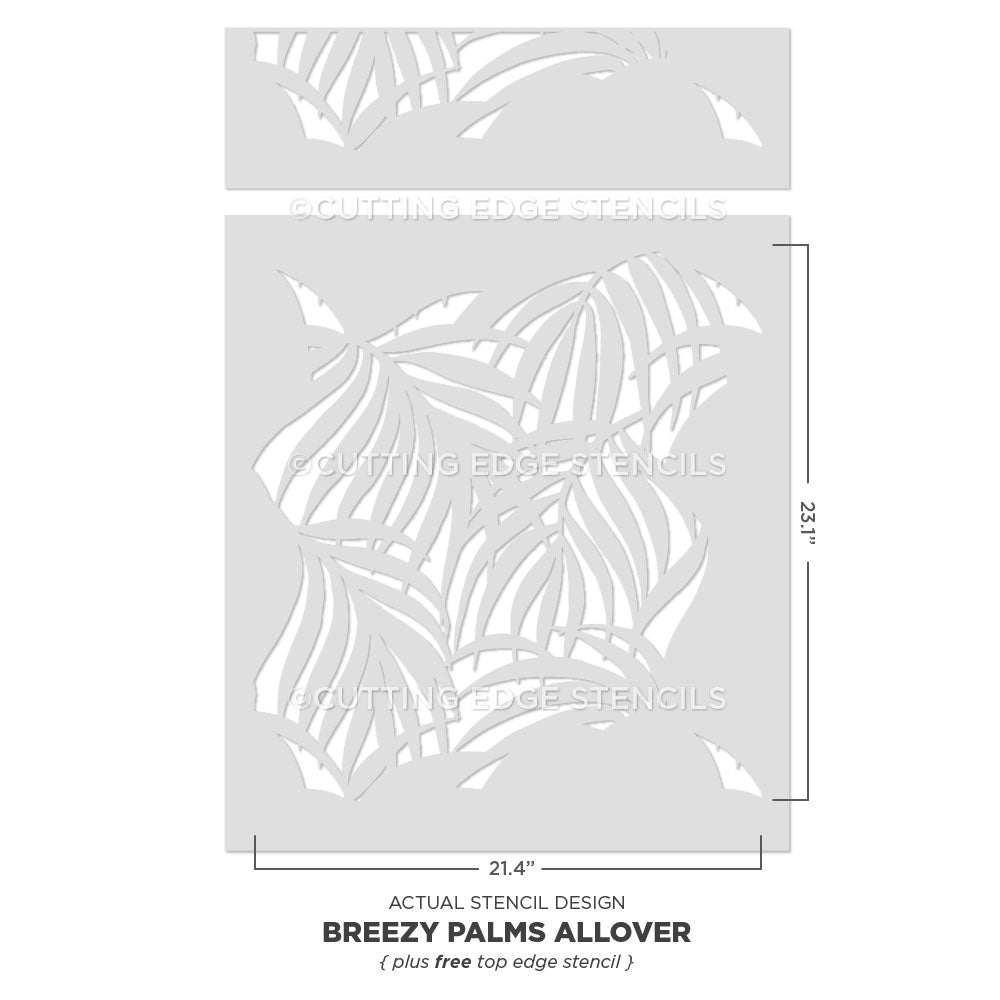 Cutting Edge Stencils - Breezy Palm Wall Stencil