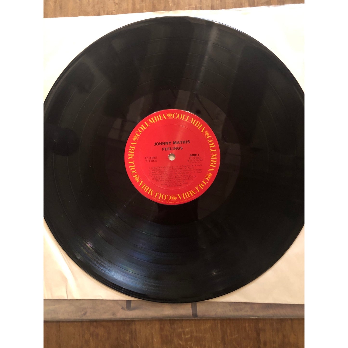 1975 Columbia Johnny Mathis Feelings Record Album Vinyl