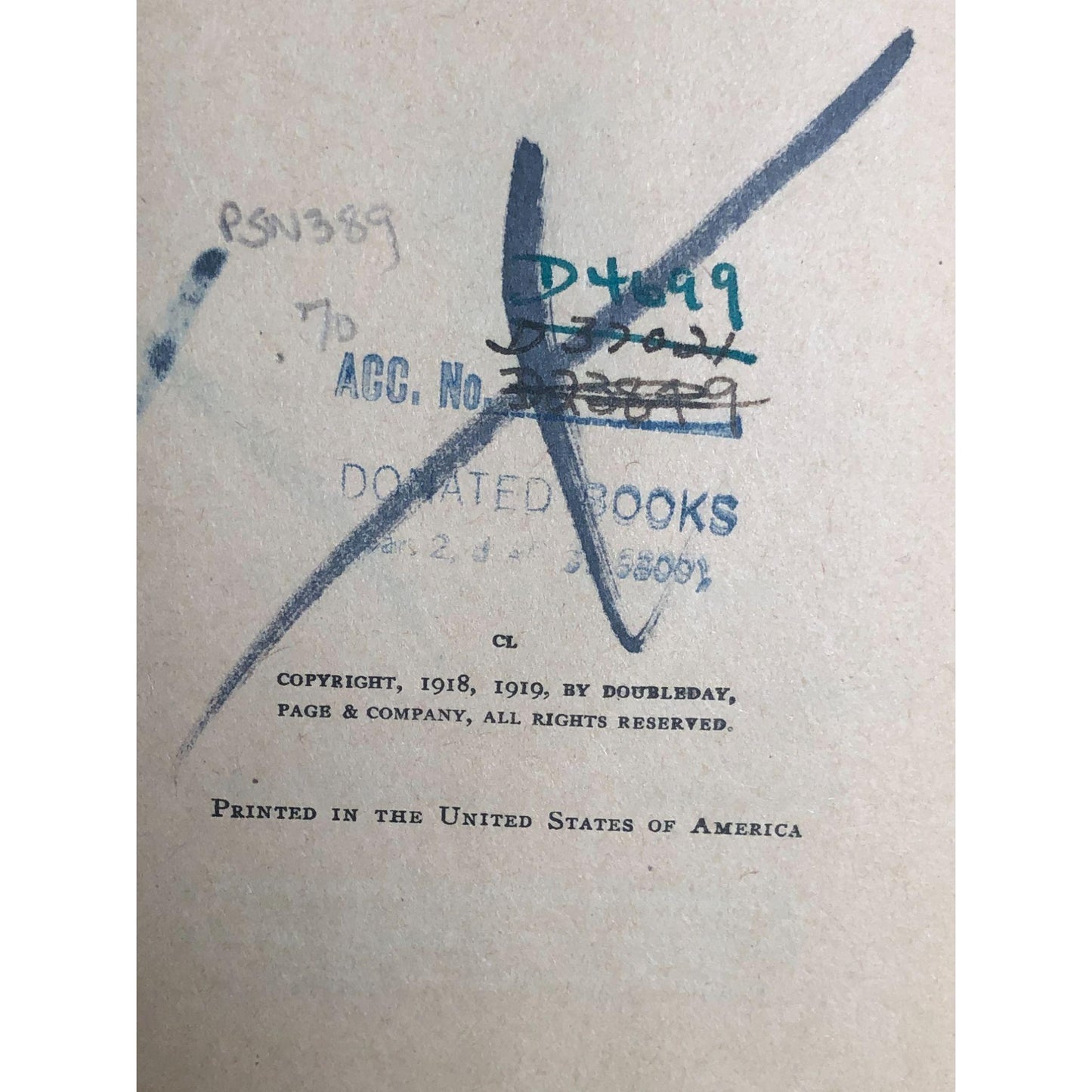1919 The Haunted Bookshop by Christopher Morley First Edition Library Copy