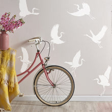 Load image into Gallery viewer, Cutting Edge Stencils - Dancing Egrets Wall Stencil
