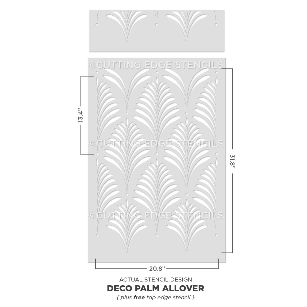 Cutting Edge Stencils - Deco Palm Wall Stencil